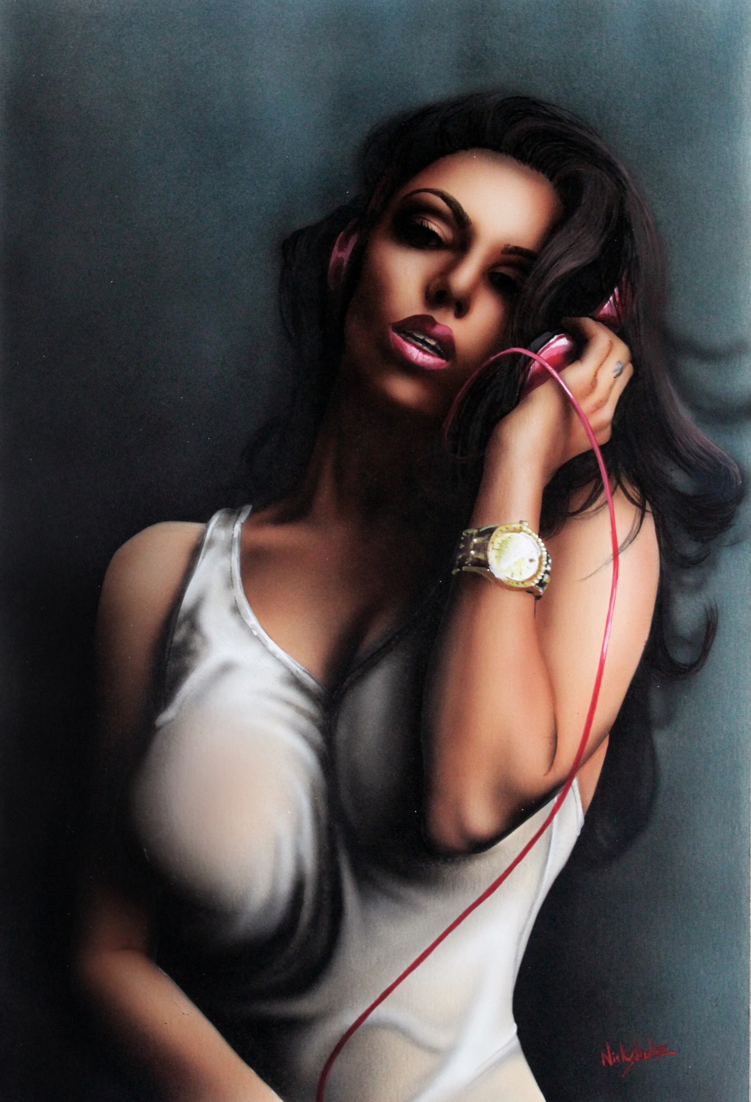 DJ Darcie Dolce pinup art